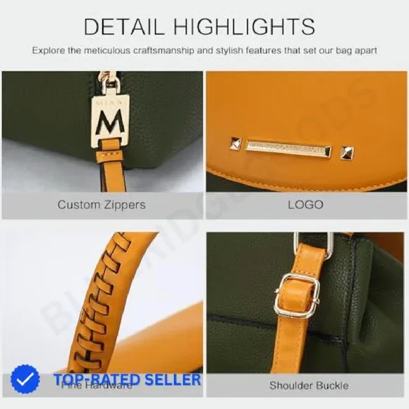 Vegan Leather Backpack Top Handle Bookbag Fashion Daypack Travel Bag Chic